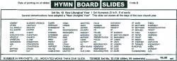  Hymn & Register Boards Slides &  Number Sets 